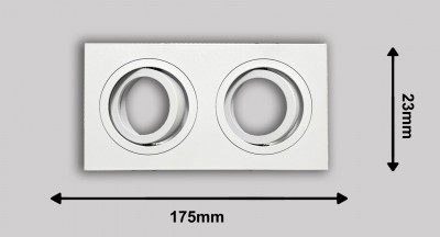 Светильник потолочный встраиваемый МР16 G5.3 DL2802,БЕЛЫЙ 175*92*25mm 40529