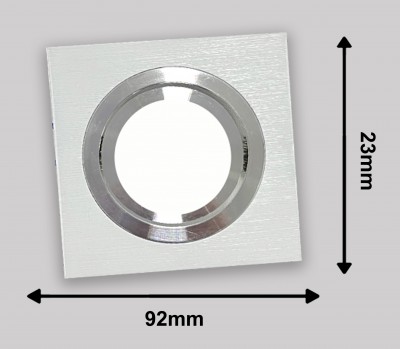 Светильник потолочный встраиваемый, MR16 G5.3, DL2801,белый-хром 92*25mm