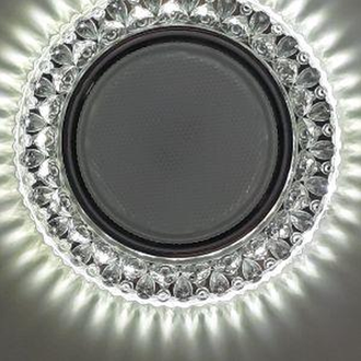 Светильник с подсветкой MR16 "Кристалл" прозрачный и черный / хром (FK16CCEFB), 100*30мм