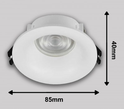 Светильник MR16, ZOOM круг белый, 85*40, D75