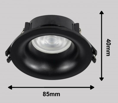 Светильник MR16, ZOOM круг черный, 85*40, D75