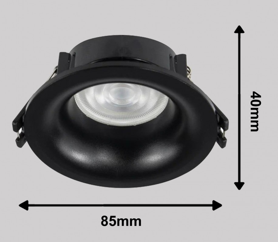 Светильник MR16, ZOOM круг черный, 85*40, D75