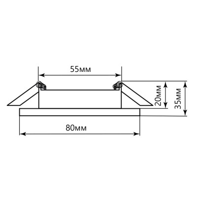 Светильник встраиваемый светодиодный 7W, 560 Lm, 4000К, черный, AL600 82*82mm