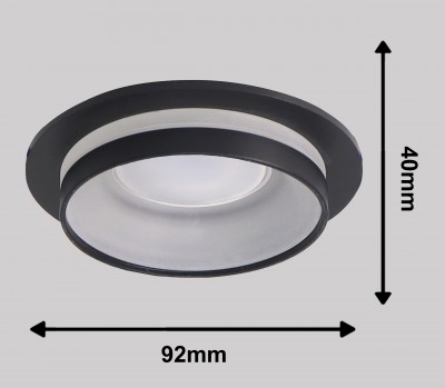 Светильник встраиваемый Feron DL362 LUNA потолочный MR16 G5.3 черный 48812