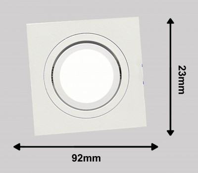 Светильник потолочный встраиваемый МР16 G5.3 DL2801,БЕЛЫЙ 92*25mm