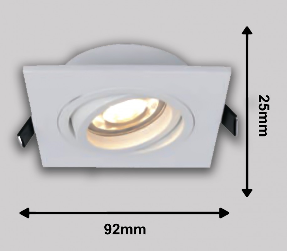 Светильник BASE MR16 GU 10 (без лампы), white, квадратный, 92x92mm