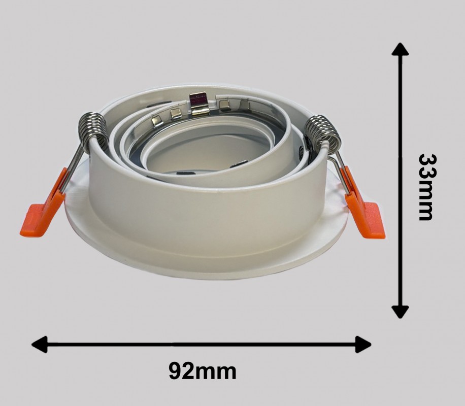 Светильник BAUF ED-T30-1Y 92*82mm GU10 WHITE круг