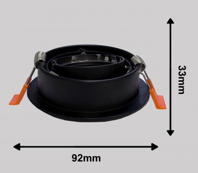 Светильник BAUF ED-T30-1Y 92*82mm GU10 BLACK круг