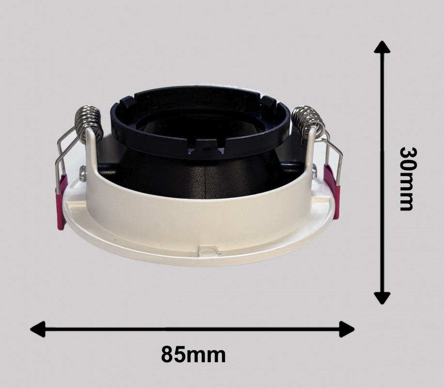 Светильник BAUF ED-T32 GU10 WHITE+BLACK 85*75mm круглый