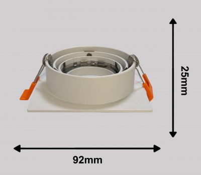 Светильник BAUF ED-T27-1F GU10 92*82mm WHITE квадрат