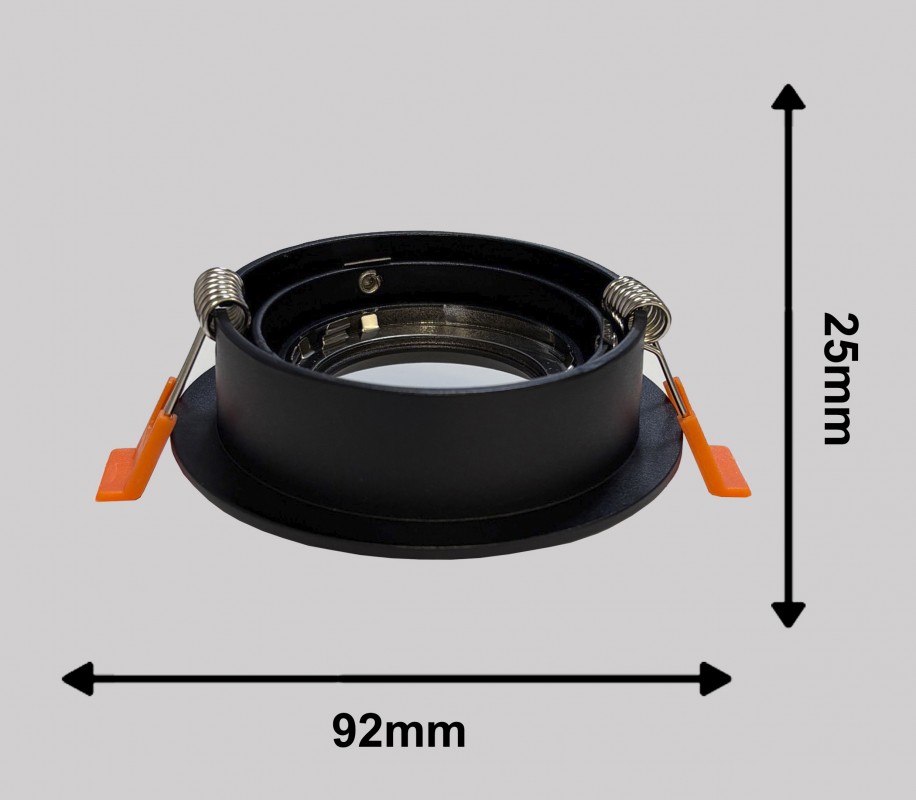 Светильник BAUF ED-T31-1Y GU10 92*82mm BLACK круг