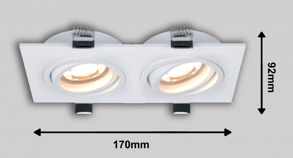 Светильник BASE 2 MR16 GU 10 (без лампы), white, 92x170mm