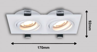 Светильник BASE 2 MR16 GU 10 (без лампы), white, 92x170mm