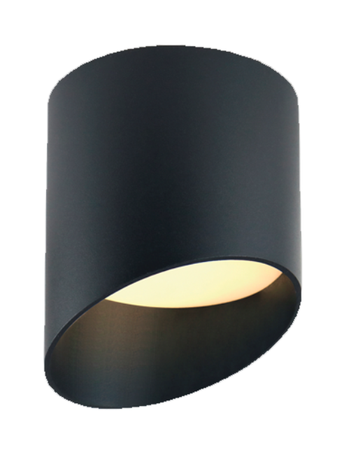 Светильник накладной под лампу GX53, ART FLUTE черный, 83*100mm