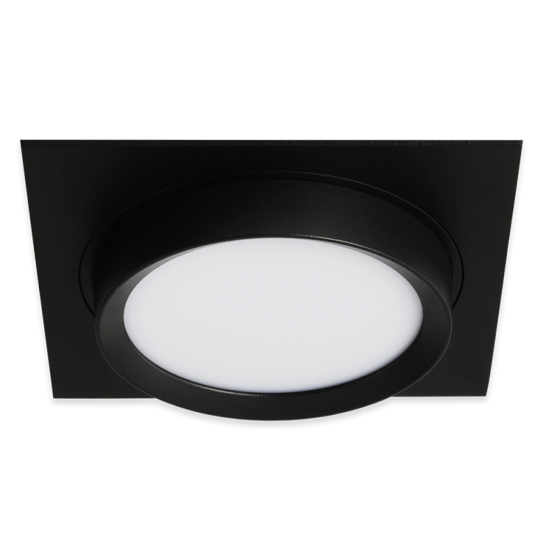Светильник GX53, ART INFINITY Черный Встраиваемый, 110х110мм