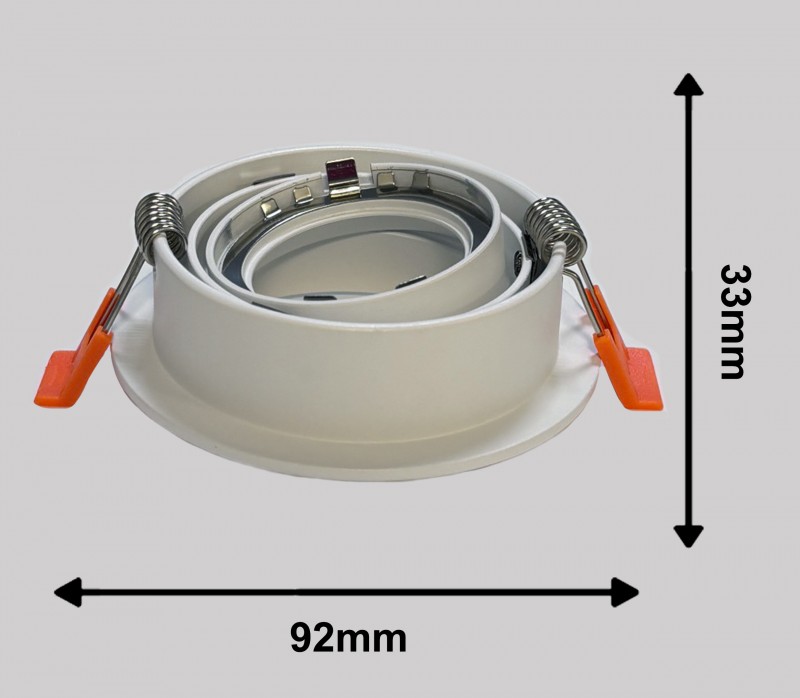 Светильник BAUF ED-T30-1Y 92*82mm GU10 WHITE круг
