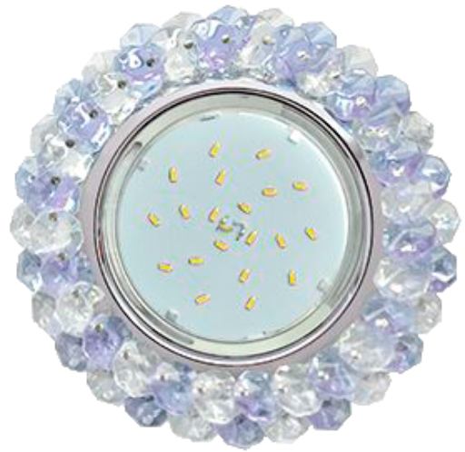Светильник Ecola GX53 хрусталь/аметист/хром (FP53RYECB),120*56mm