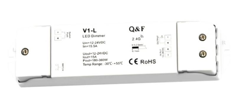 Контроллер V1-L MONOV1-L 15A DIM (для одноцветной ленты) 12-24vDC Думлайт