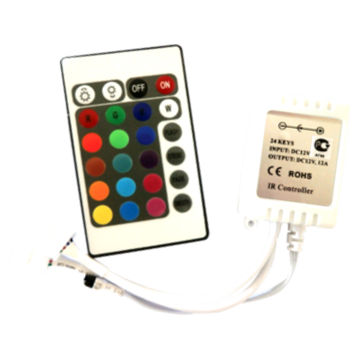 Контроллер с маленьким пультом RGB 144W 12V Ecola CRS144ESB