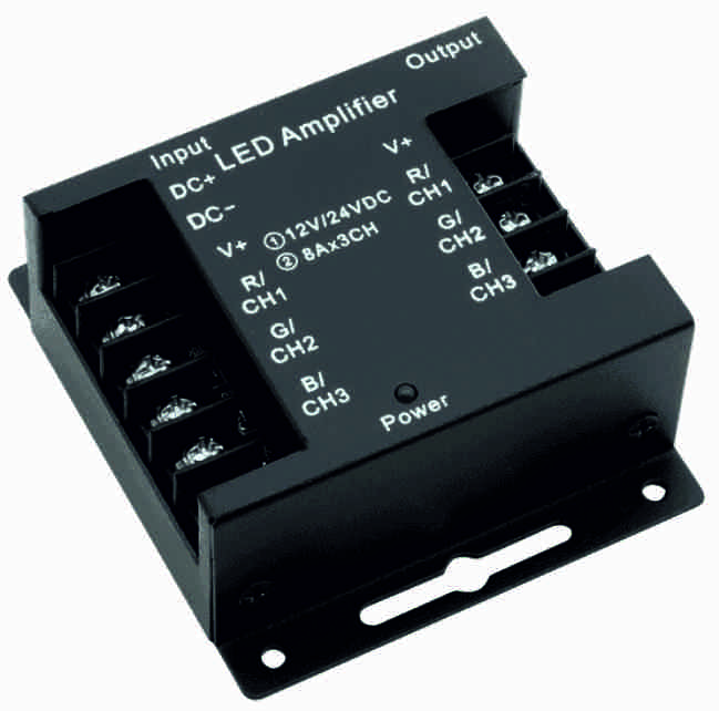 Усилитель RGB. 24A. Черный AMP-RGB-24A-BI SWGroup