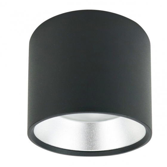 Светильник OL8 GX53 ЭРА Накладной под лампу Gx53, черный+серебро, 96*80mm