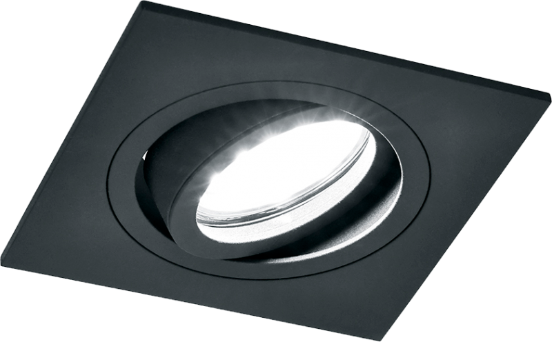Светильник потолочный встраиваемый МР16 G5.3 ЧЕРНЫЙ DL2801, 92*25mm