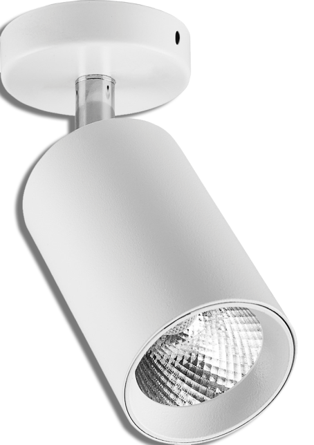 1Светильник светодиодный 10W. 800Lm. 35 градусов, белый наклонный AL519 60*160mm 4000K