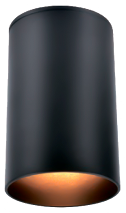 1Светильник накладной ROLL, black, GU 10 (без лампы), 54x80мм