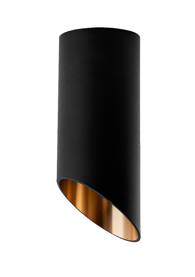 Светильник потолочный MR16 35W 230V, черный/золото ML181 стакан 55*125mm