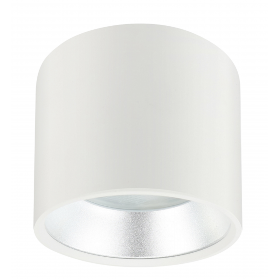 Светильник OL8 GX53 ЭРА Накладной под лампу Gx53,белый+серебро, 96*80mm
