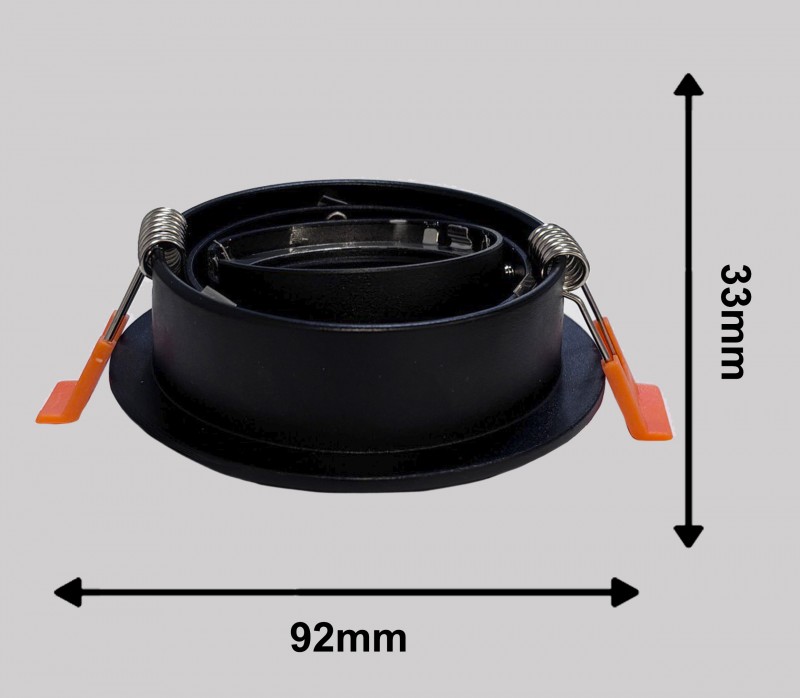 Светильник BAUF ED-T30-1Y 92*82mm GU10 BLACK круг