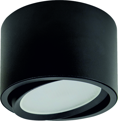Светильник потолочный 12W, 230V, GX53, черный, HL361